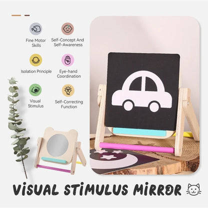 Montessori Mirror with Visual Cards