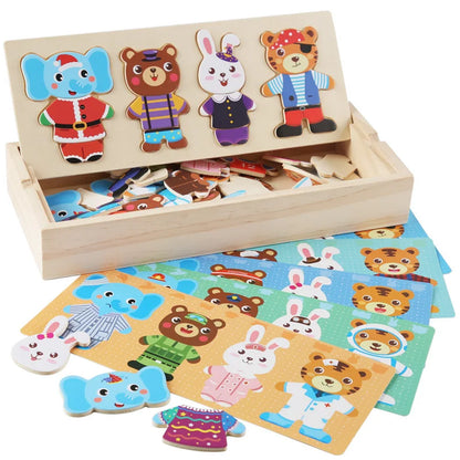 Wooden Bear Dress-Up Puzzle