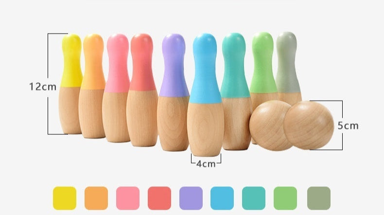 Wooden Bowling Set