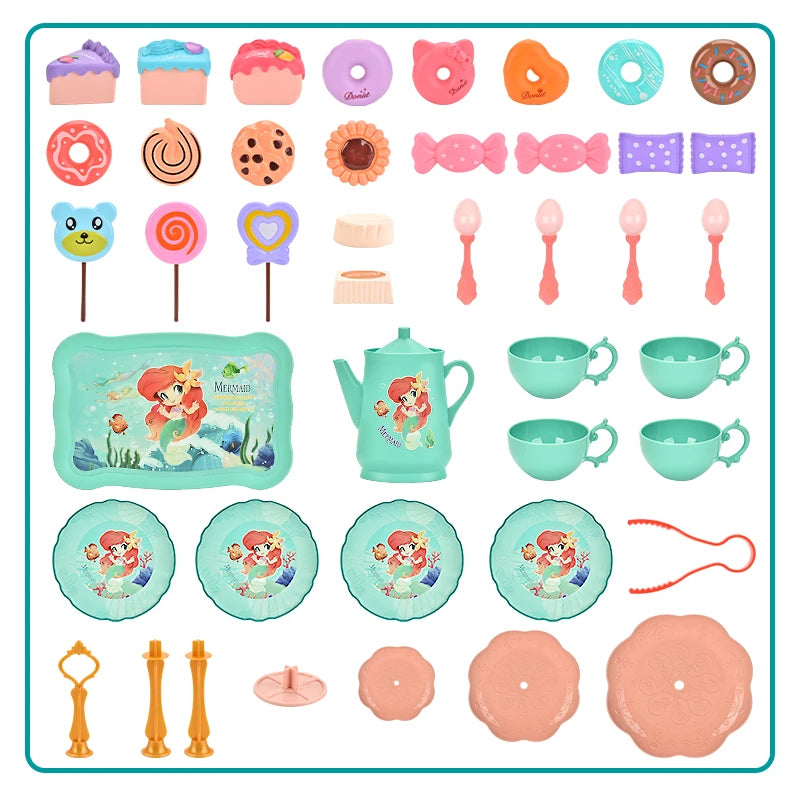 44-Piece Tea Party Play Set - Mermaid