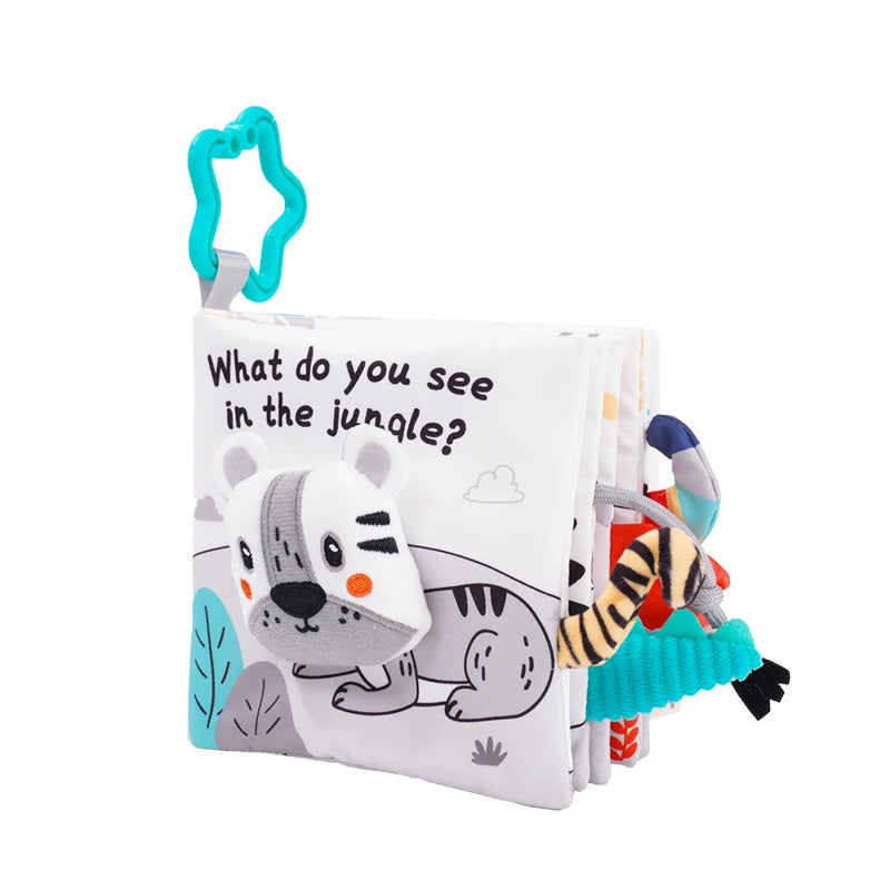 Animal Sensory Soft Book for Babies – Early Learning Toy for Ages 0 to 12 Months