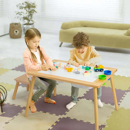 Multifunctional Wooden Sensory Table for Kids with Stool & Storage Bins