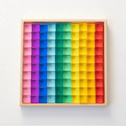See-Through High-Transparency Rainbow Stacking Block Sets