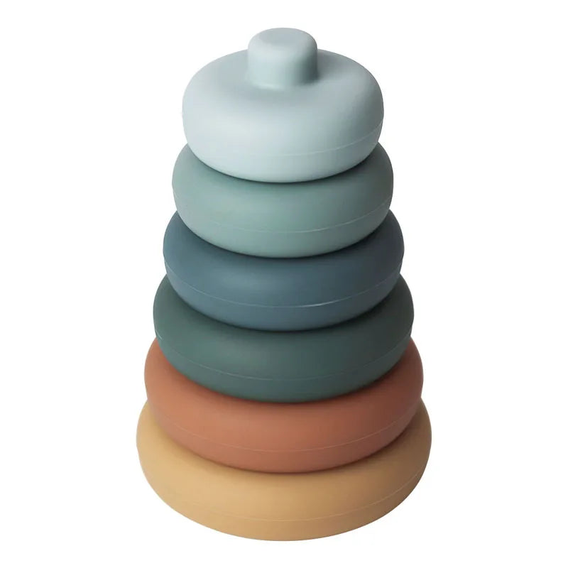 Montessori Silicone Stacking Blocks Sets - Pyramids