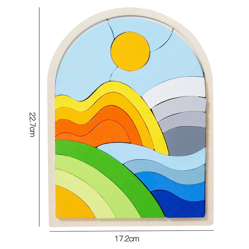 Montessori Wooden Colourful Puzzle Sets