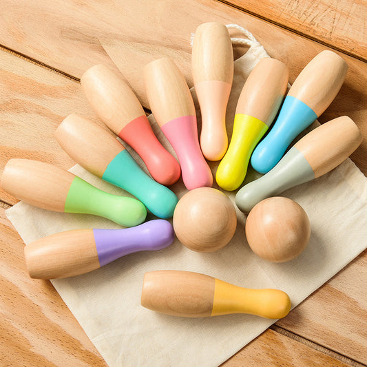 Wooden Bowling Set