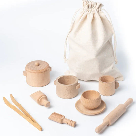 Montessori Wooden Kitchen & Tea Set