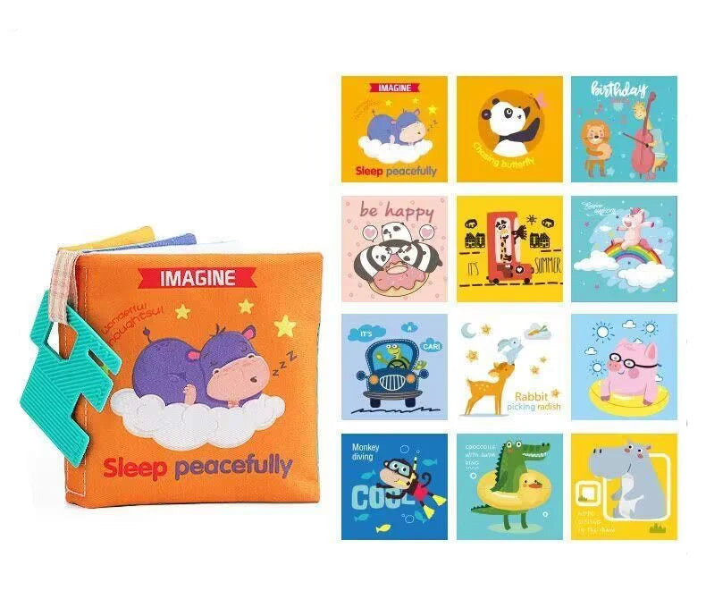 Animal Sensory Soft Book for Babies – Early Learning Toy for Ages 0 to 12 Months