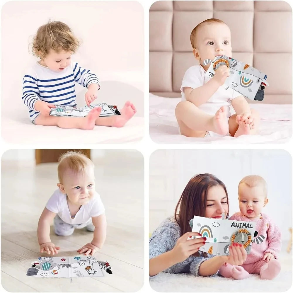 Animal Sensory Soft Book for Babies – Early Learning Toy for Ages 0 to 12 Months