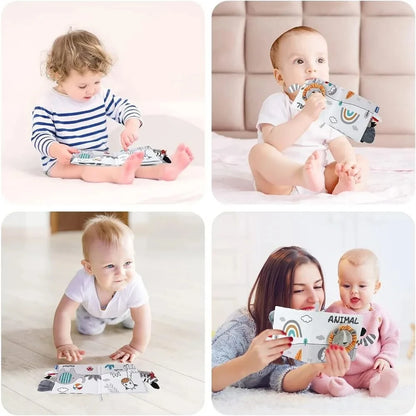 Animal Sensory Soft Book for Babies – Early Learning Toy for Ages 0 to 12 Months