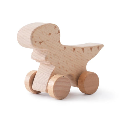 Beech Wood Teether & Montessori Educational Car Toys