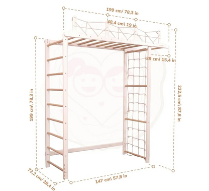 Indoor Climbing Swedish Ladder Jungle Gym Set