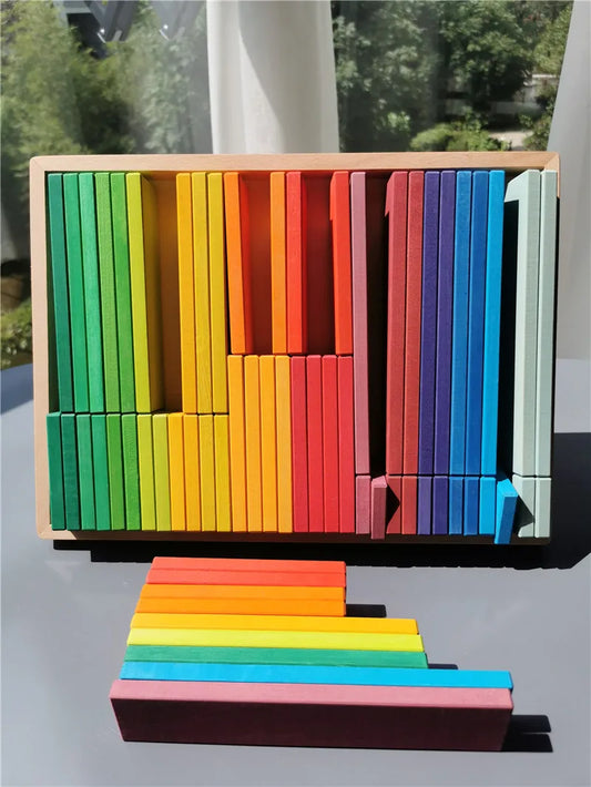 Large Wooden Building Stacking Cube & Block Sets,  64 pcs