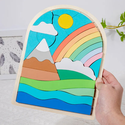 Montessori Wooden Colourful Puzzle Sets