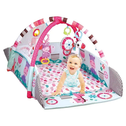 Multifunctional Baby Play Mat with Activity Frame – Crawling & Learning Fun