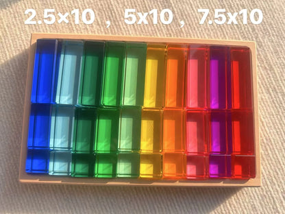 See-Through High-Transparency Rainbow Stacking Block Sets