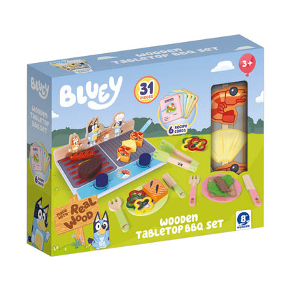 Bluey Wooden Tabletop BBQ Set