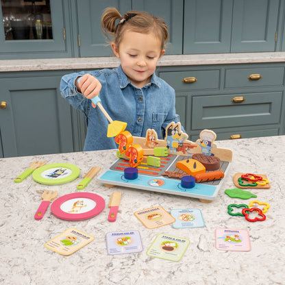Bluey Wooden Tabletop BBQ Set