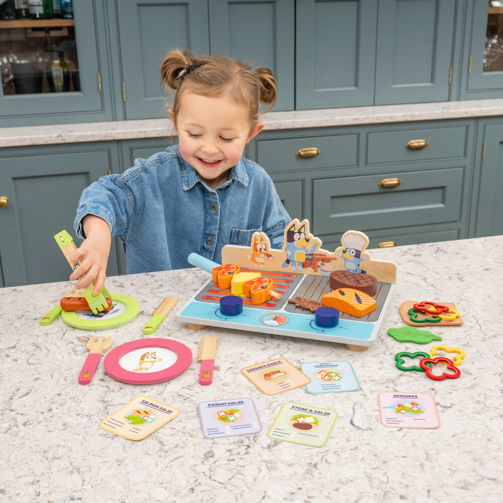 Bluey Wooden Tabletop BBQ Set