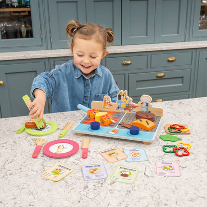 Bluey Wooden Tabletop BBQ Set