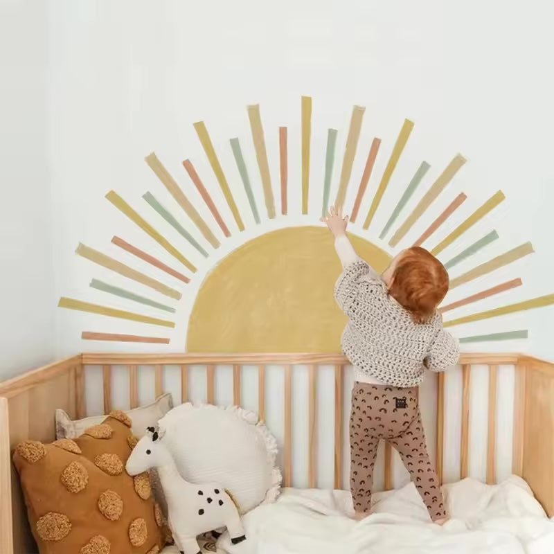 Boho Sun Wallpaper Kids Wall Stickers