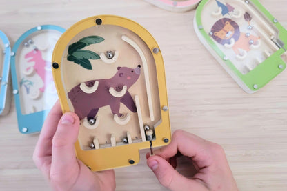 Wooden Pinball Game, set of 6