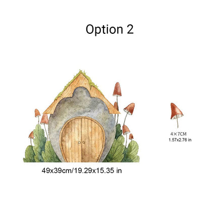 Boho Cartoon Animal & Mushroom House Fabric Wall Decals