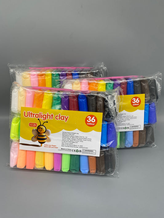 36 Colours Air Dry Modelling Clay Set – Bundle Deal - Buy 3, Get 1 FREE!