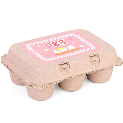 6pcs Wooden Play Eggs – Pretend Food Toy Set