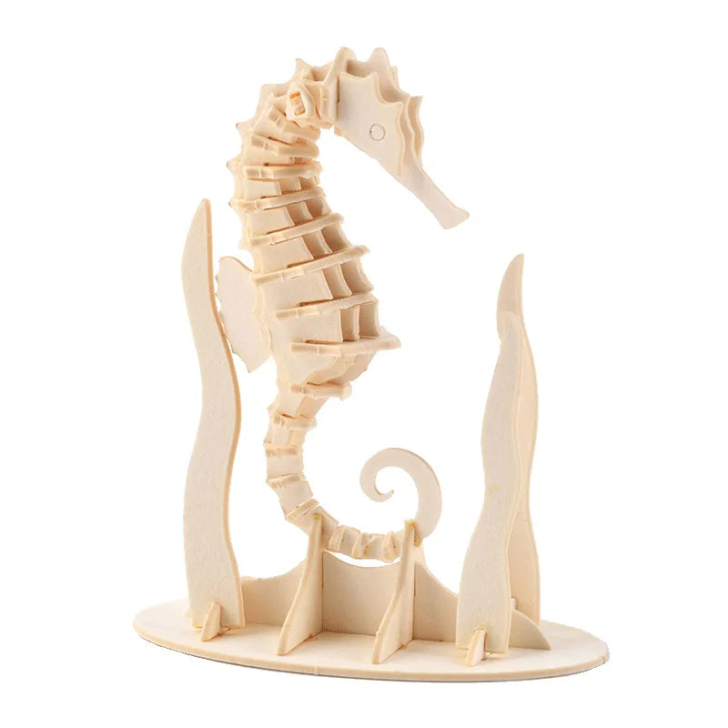 STEM 3D Wooden Skeleton Model Puzzle Sets - Animals, Birds and Sea Creatures