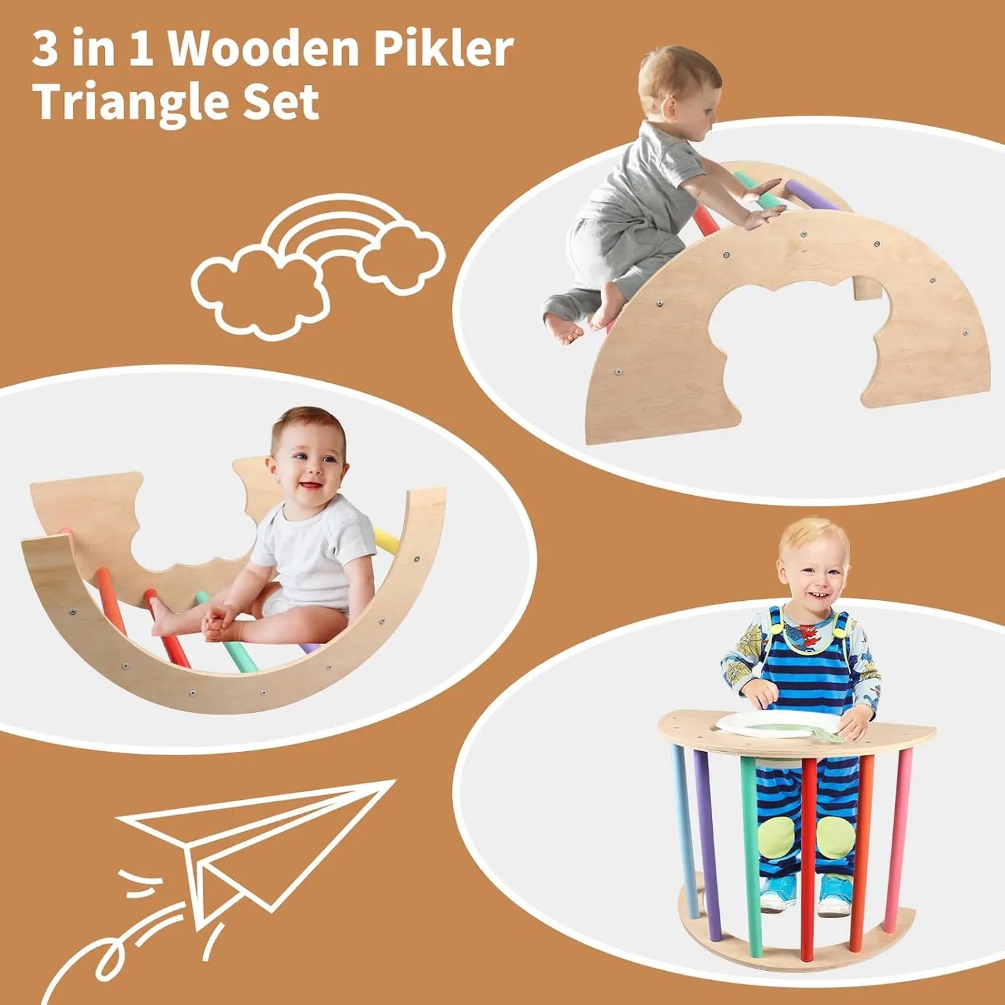 9-in-1 Foldable Montessori Climbing Set for Toddlers