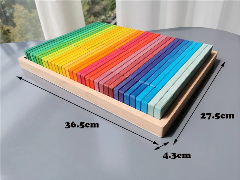 Large Wooden Building Stacking Cube & Block Sets,  64 pcs