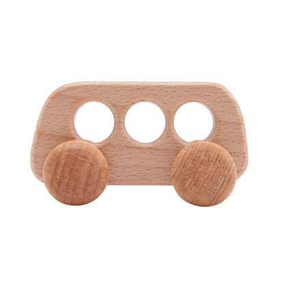 Beech Wood Teether & Montessori Educational Car Toys