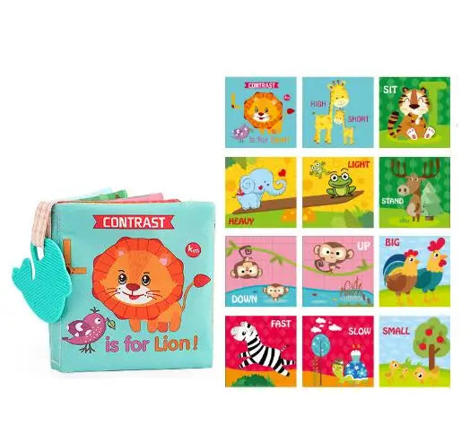 Animal Sensory Soft Book for Babies – Early Learning Toy for Ages 0 to 12 Months