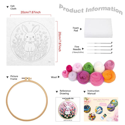 Wool Felting Painting Kits - Flowers