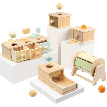 Montessori Wooden Colourful Sensory Sets for Babies