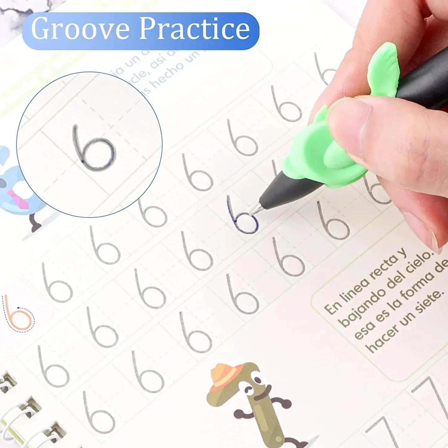 Set of 4 Magic Reusable Drawing & Writing Practice Books with Pens for Duolingo Kids - German
