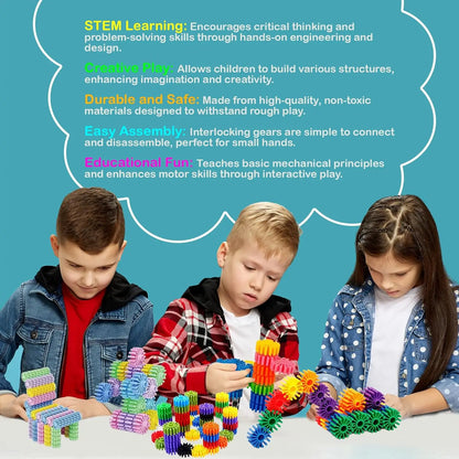STEM Construction Blocks for Kids – Fun Interlocking Gears for Creative Play