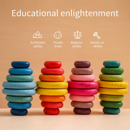 Wooden Stacking Balance Stones