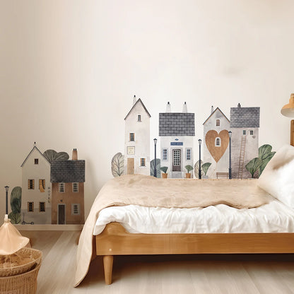 Watercolour Building Fabric Wall Murals