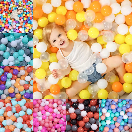 100-pcs Soft Play Balls for Kids – dia 55mm, mixed colours sets