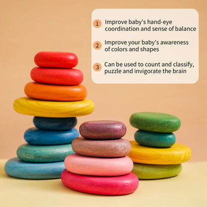 Wooden Stacking Balance Stones