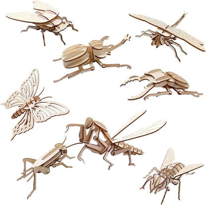 STEM 3D Wooden Skeleton Model Puzzle Sets - Insects