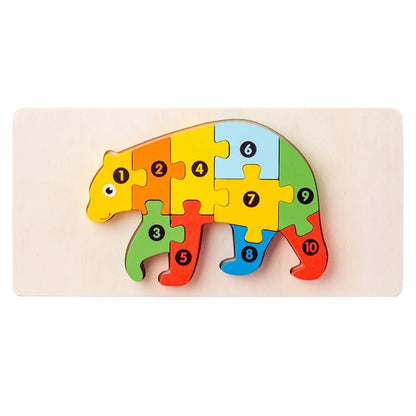 Wooden Puzzle Sets, Animals
