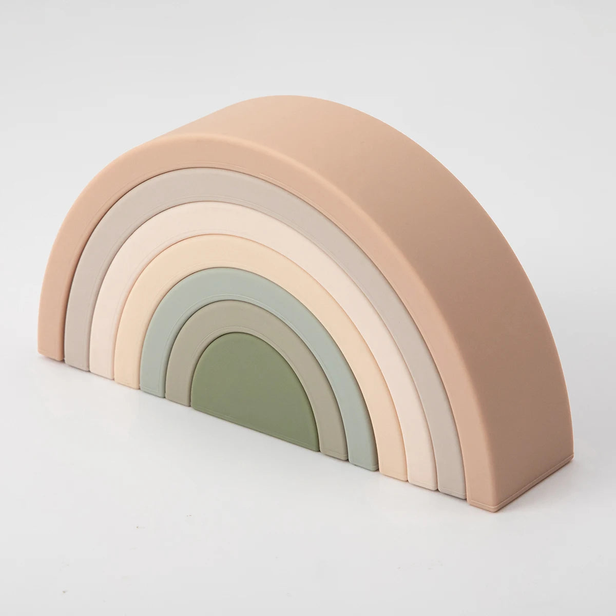 Montessori Silicone Stacking Blocks Sets - Rainbow