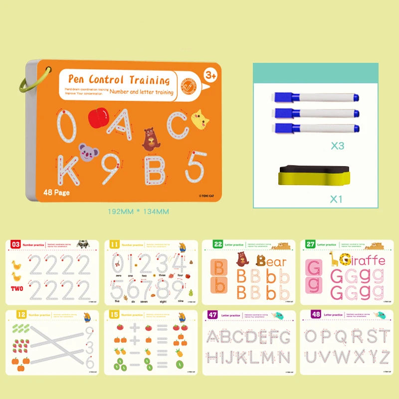 48-page Tracing Pen Control Training Workbooks