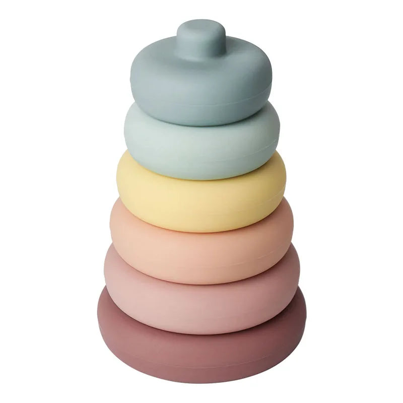 Montessori Silicone Stacking Blocks Sets - Pyramids