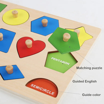 Wooden Shape and Colour Matching Boards for Babies & Toddlers