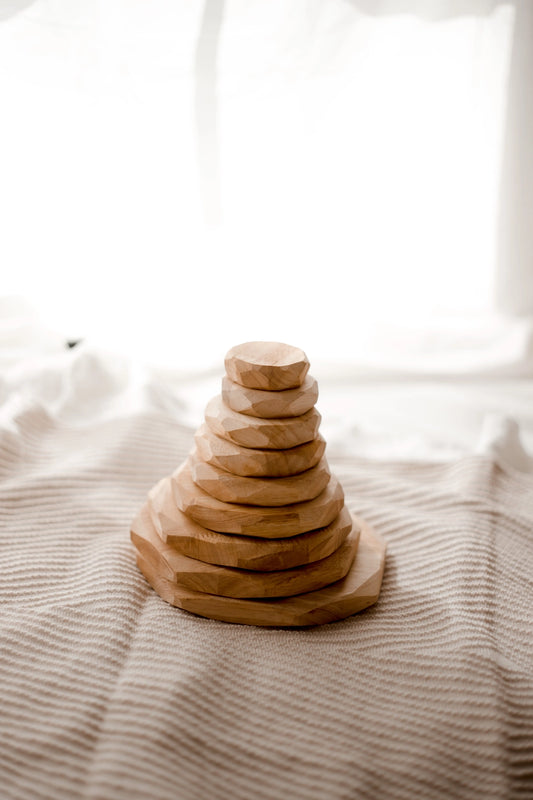 Natural Wooden Stacking Stones