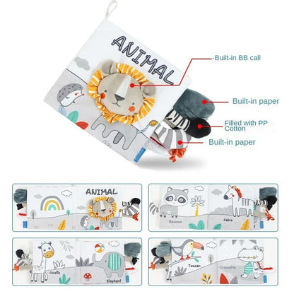 Animal Sensory Soft Book for Babies – Early Learning Toy for Ages 0 to 12 Months